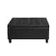 Large Square Faux Leather Storage Ottoman Coffee Table - On Sale - Bed Bath & Beyond - 36519951