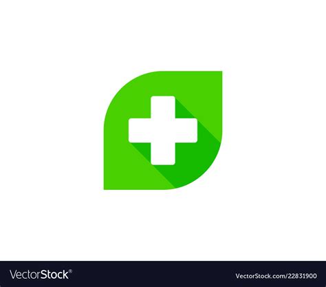 Green medical logo icon design Royalty Free Vector Image