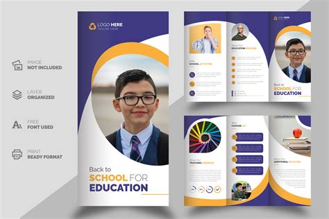 Education Tri-fold Brochure Template Graphic by design-all · Creative Fabrica