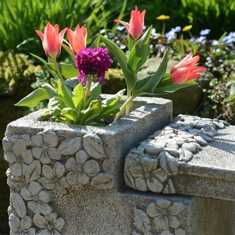 Stone cast Garden bench | Unusual garden bench seat