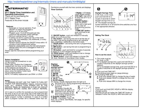 Intermatic Timer Manual Pdf - idosingl