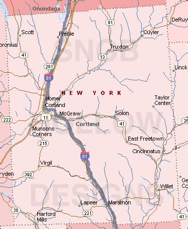 Cortland County New York color map