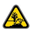 Irritant sign or harmful hazard symbol yellow Vector Image