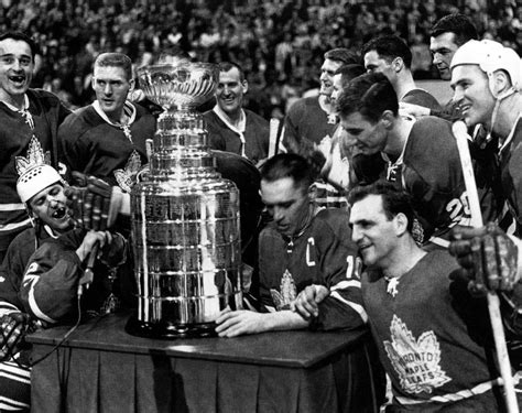 1964 Stanley Cup Champions, Toronto Maple Leafs with the Cup | HockeyGods