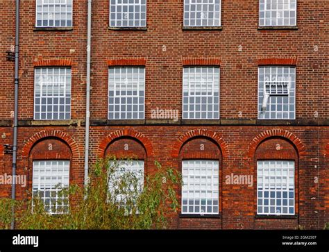 Architectural detail in the St James Mill 19th century building of the English Industrial ...