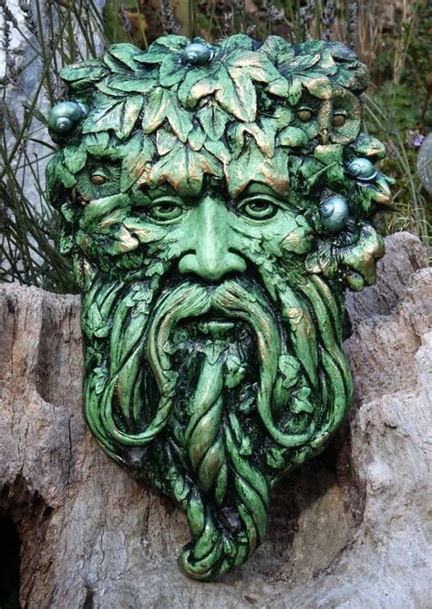 Green Man Wall Plaque - Unique Design - Hand Made in Wales. | Green man sculpture, Green man ...