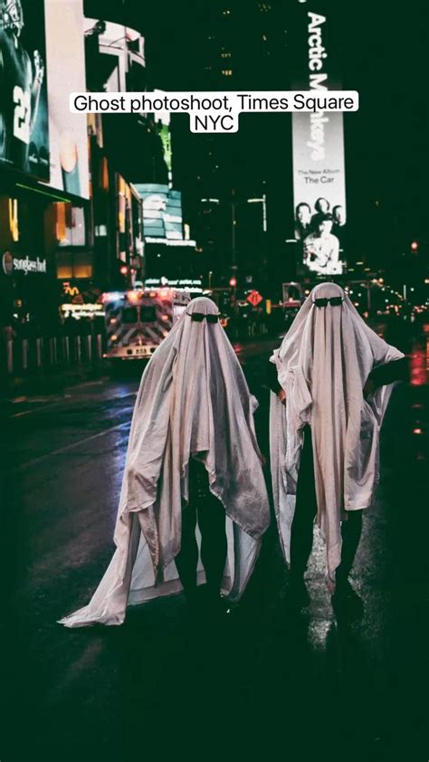 Ghost photoshoot, Times Square NYC | Nyc times square, Halloween photoshoot, Photoshoot