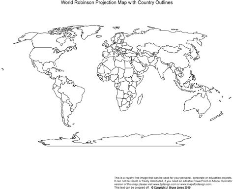 Map Of The World Blank Printable