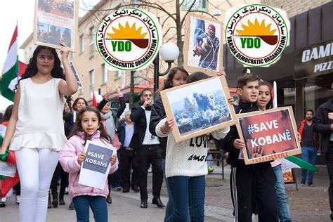 Yarsan democratic organization in Sweden in the city Koping organized demonstration against isis ...