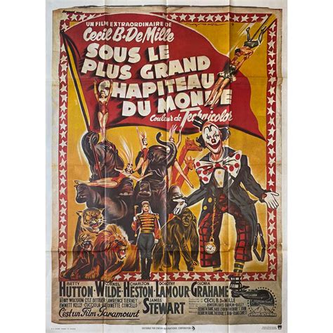 THE GREATEST SHOW ON EARTH French Movie Poster - 47x63 in. - R1970