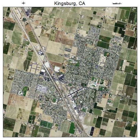 Aerial Photography Map of Kingsburg, CA California