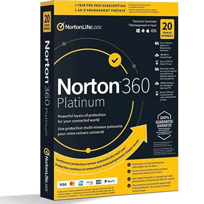 Norton 360 Platinum (1 Year/ 20 Devices) - SafeBest2Buy