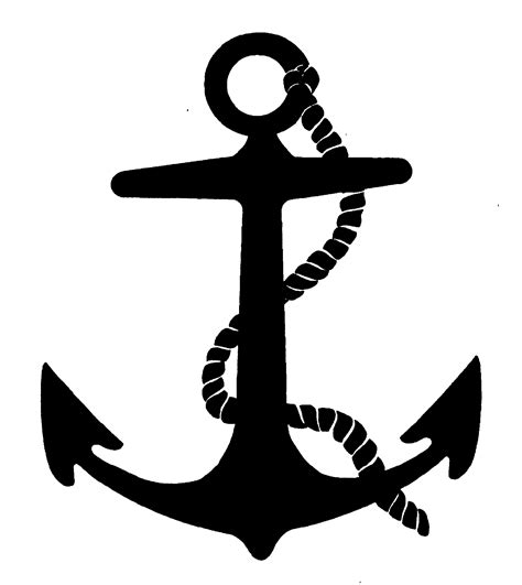 Free Anchor With Rope Silhouette, Download Free Anchor With Rope Silhouette png images, Free ...