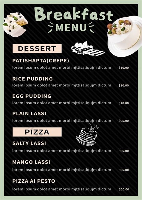 Food Truck Breakfast Menu Template | PSD PNG Images Free Download - Pikbest