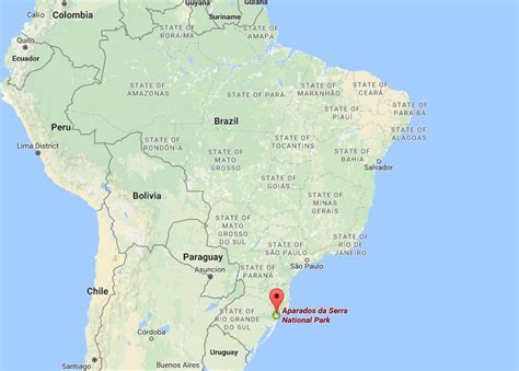 Where is Aparados da Serra National Park on map Brazil