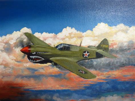 Our Father's World: P-51 B Mustang WW II plane painting