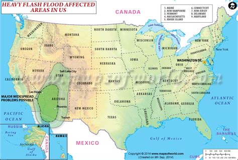 Flood Zone Map of Arizona and Nevada | World News