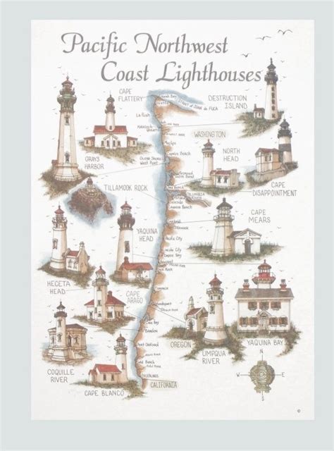 Oregon Coast Lighthouses Map – Map Of The World