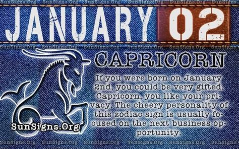 January 2 Zodiac Birthday Horoscope Personality | SunSigns.Org