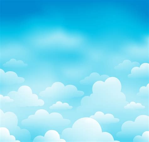 White clouds with blue sky vector background 04 free download