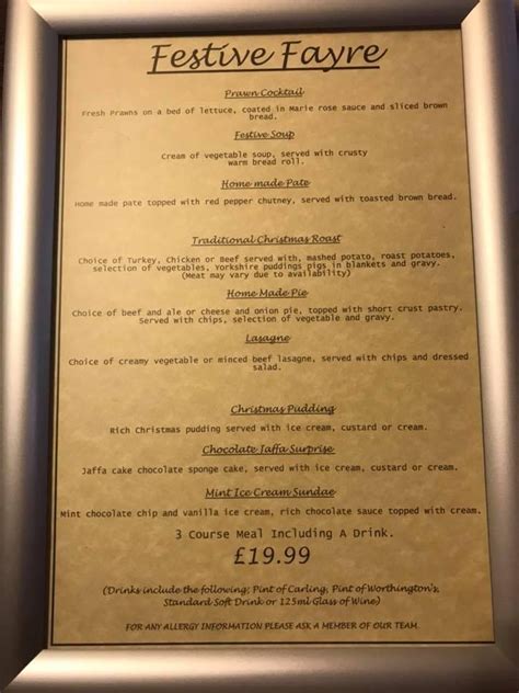 Menu at Shoulder of Mutton pub & bar, Fulford, Meadow Ln