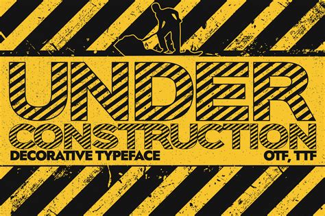 Under Construction Font by Minimalistartstudio · Creative Fabrica