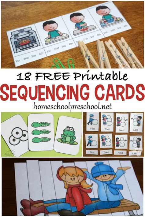 10 Story Sequencing Cards Printable Activities for Preschoolers