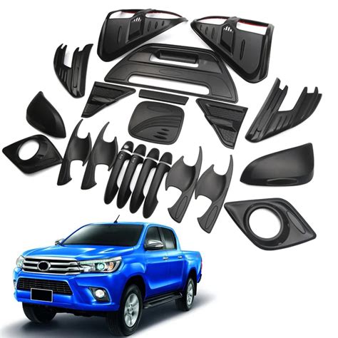 Car Styling 25PCS ABS Plastic Black Exterior Car Accessories Whole Kit Decoration Cover Trims ...