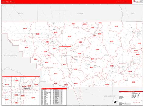 Kern County Zip Code Map - Printable Maps Online