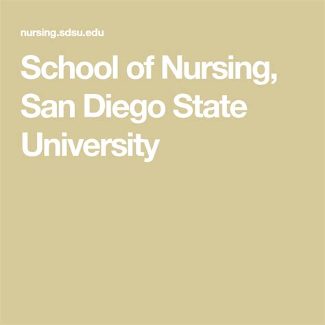 School of Nursing, San Diego State University in 2020 | San diego state ...