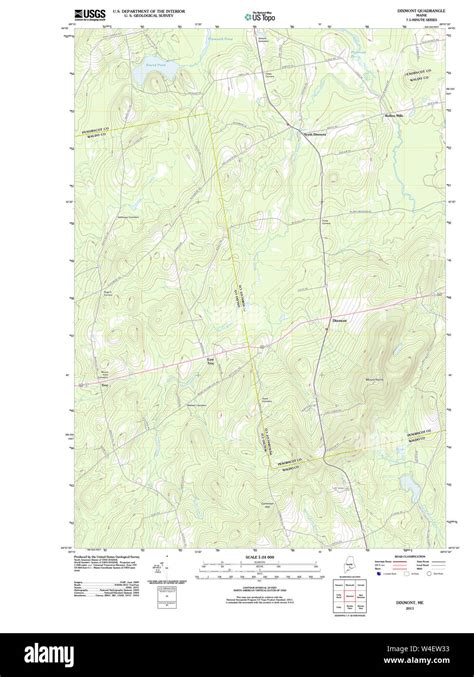 Maine USGS Historical Map Dixmont 20110906 TM Restoration Stock Photo ...