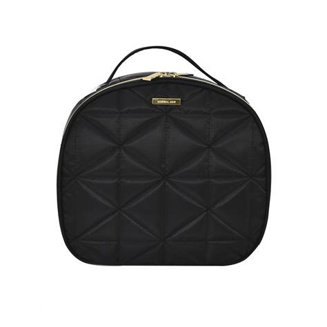 Modella by Conair, Quilted Round Train Case Cosmetic Bag, Black - Walmart.com