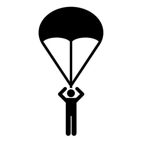 Parachute Soft Landing Sky Diving Glide Vector SVG Icon - SVG Repo