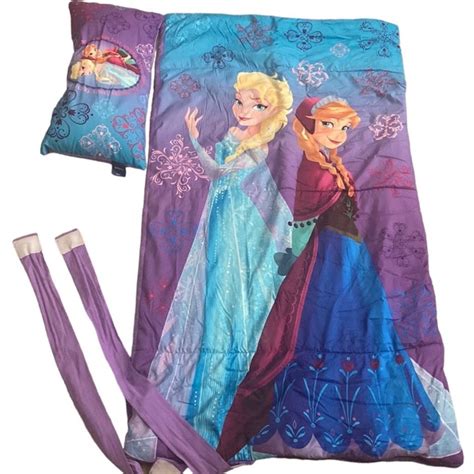 Other | Disneys Frozen Elsa Anna Sleeping Bag With Separate Pillow ...