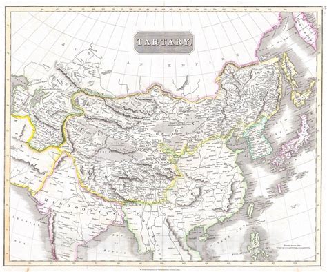 Historic Map : Thomson Map of Tartary (Mongolia, Tibet) , 1814, Vintage ...