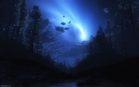 Blue Night Sky Wallpaper - WallpaperSafari