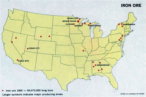 United States Iron Mine Map