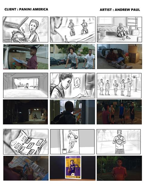 Panini “Rookie” storyboard examples | 310 Artists