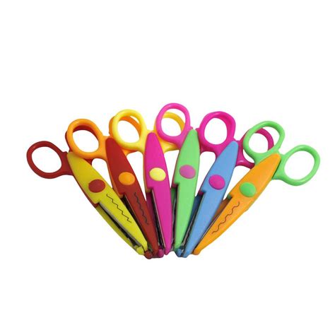 Buy Paper Craft Scissors Durable DIY Lace 6Pcs For Album Plastic+Metal ...