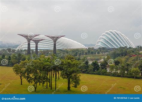 Singapore Bay Gardens Just before the Rain Editorial Stock Image - Image of gardens, colorful ...