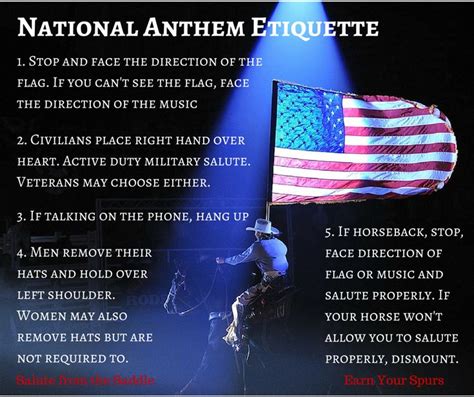 National Anthem Etiquette for Rodeo and Equestrian Events | Earn Your ...