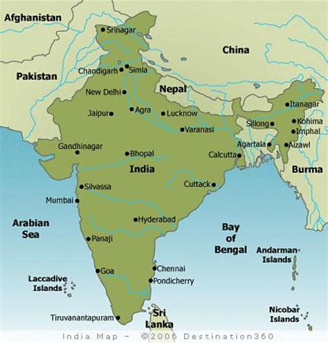 Main Cities In India Map - Latin America Map