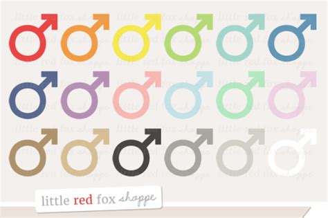 Male Sign Clipart By Little Red Fox Shoppe | TheHungryJPEG