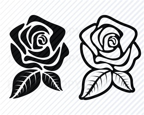 Floral Swag SVG Image Eps Png Black Rose Flower SVG Files for cricut- Flower Vector Images ...