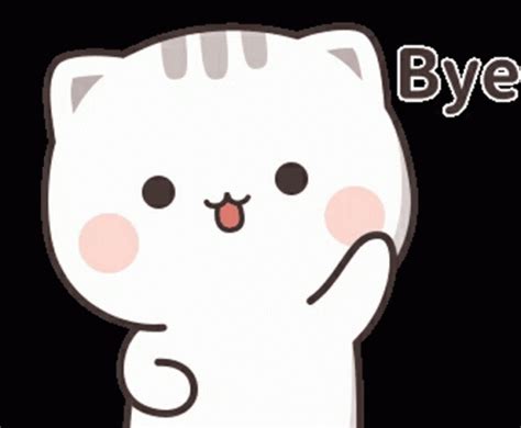 Cute Cat Sticker Bye Bye GIF | GIFDB.com