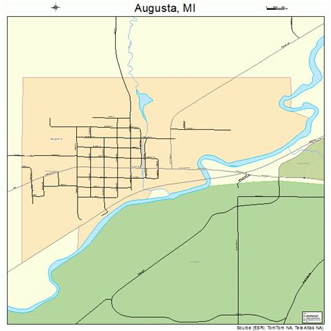 Augusta Michigan Street Map 2604160