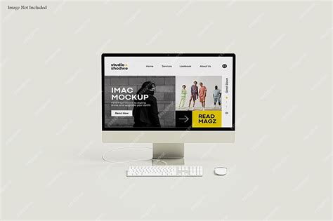 Premium PSD | Desktop mockup front view