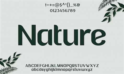 Nature font Vectors & Illustrations for Free Download | Freepik