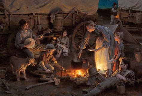 Campfire | Oregon trail, Western paintings, West art