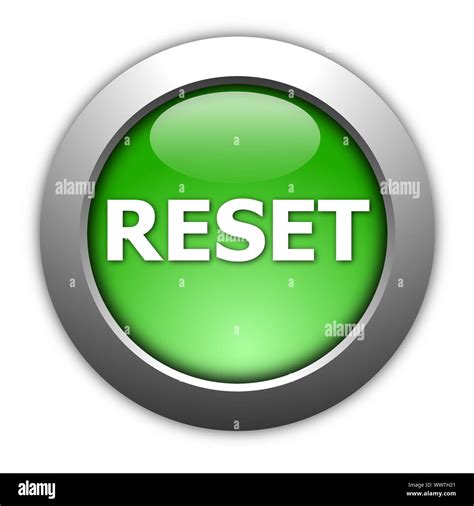computer reset button illustration isolated on white Stock Photo - Alamy